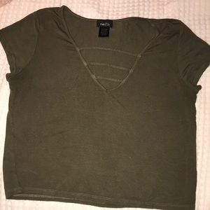 Dark green crop top